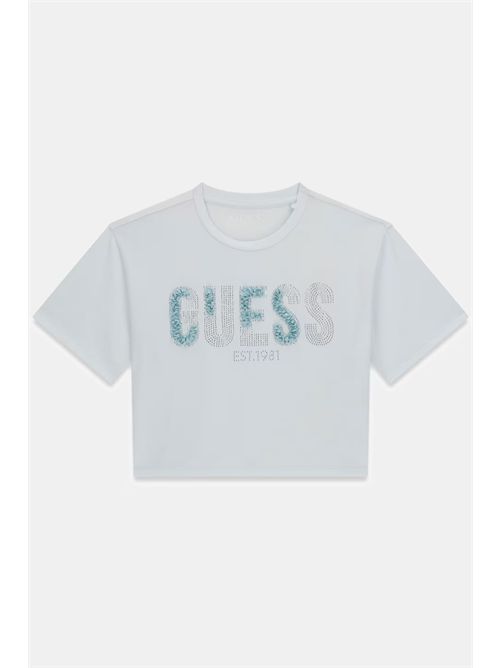 T-shirt con logo di strass GUESS | J6GI07K6YW4/A70N